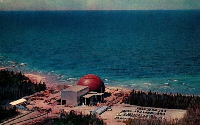 Big Rock Point Nuclear Power Plant - Old Postcard (newer photo)
